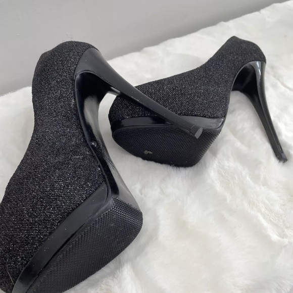 GIUSEPPE ZANOTTI BLACK SPARKLE PUMPS 38.5 - Picture 4 of 7